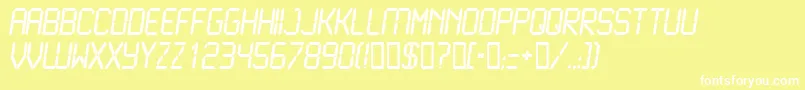 LcdNormal Font – White Fonts on Yellow Background