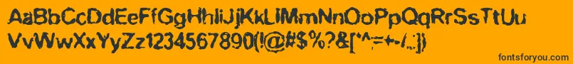 BnNofear Font – Black Fonts on Orange Background