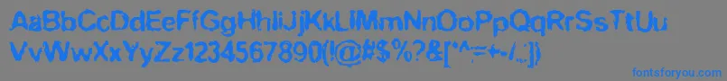 Fonte BnNofear – fontes azuis em um fundo cinza