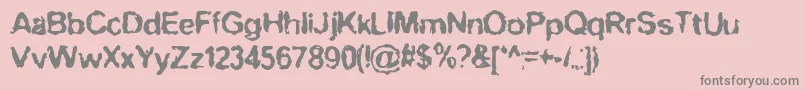 BnNofear Font – Gray Fonts on Pink Background