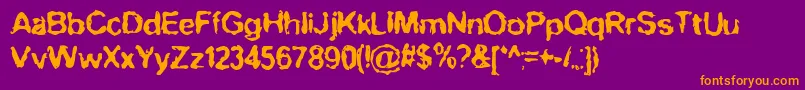 BnNofear Font – Orange Fonts on Purple Background