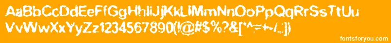 BnNofear Font – White Fonts on Orange Background