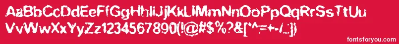BnNofear Font – White Fonts on Red Background