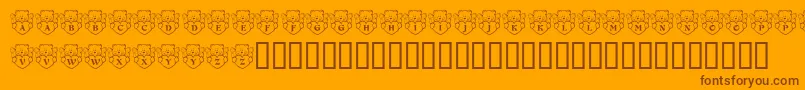 KrAngelBear-fontti – ruskeat fontit oranssilla taustalla