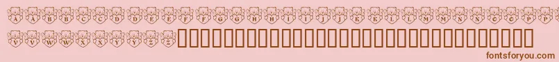 KrAngelBear Font – Brown Fonts on Pink Background