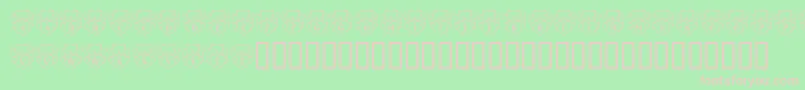 KrAngelBear Font – Pink Fonts on Green Background