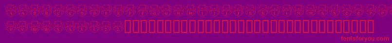 KrAngelBear Font – Red Fonts on Purple Background