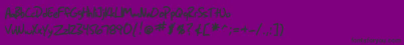 SfGrungeSansBold Font – Black Fonts on Purple Background