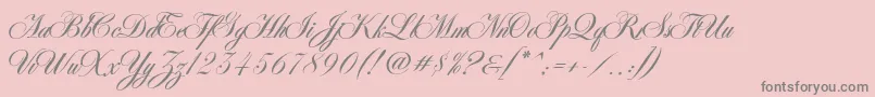 Weitere Informationen zur AntonellaScript-Schriftart AntonellaScript-Schriftart – Graue Schriften auf rosa Hintergrund