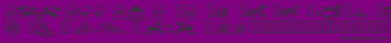 CarouselHorses Font – Black Fonts on Purple Background