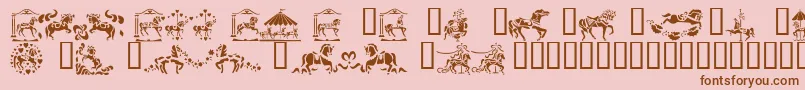 CarouselHorses Font – Brown Fonts on Pink Background