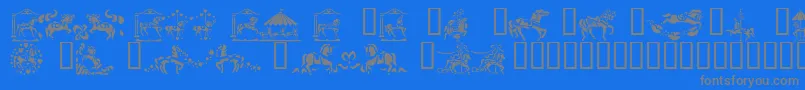 CarouselHorses Font – Gray Fonts on Blue Background