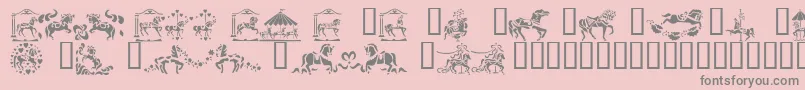 CarouselHorses Font – Gray Fonts on Pink Background