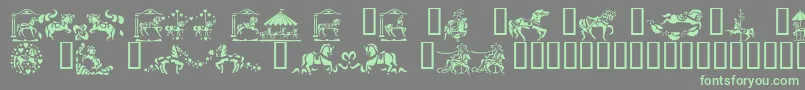 CarouselHorses Font – Green Fonts on Gray Background