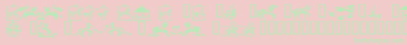 CarouselHorses Font – Green Fonts on Pink Background