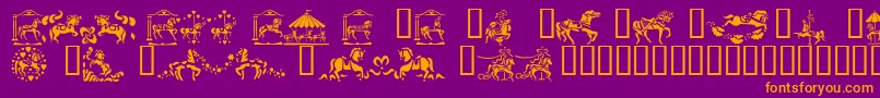 CarouselHorses Font – Orange Fonts on Purple Background