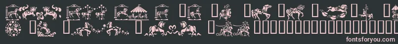CarouselHorses Font – Pink Fonts on Black Background