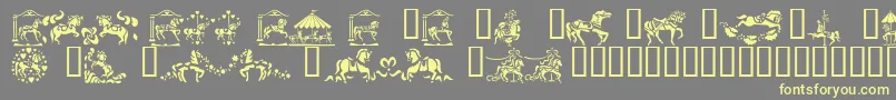 CarouselHorses Font – Yellow Fonts on Gray Background