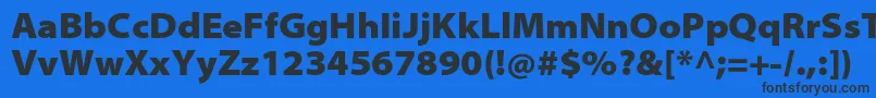 MyriadproBlacksemiext Font – Black Fonts on Blue Background