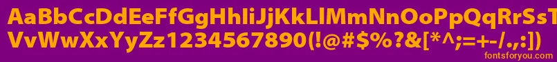 MyriadproBlacksemiext Font – Orange Fonts on Purple Background