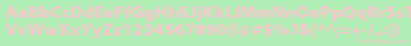 MyriadproBlacksemiext Font – Pink Fonts on Green Background