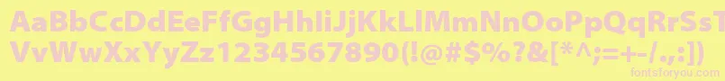 MyriadproBlacksemiext Font – Pink Fonts on Yellow Background