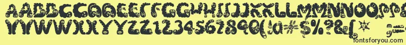 Wibbles1 Font – Black Fonts on Yellow Background