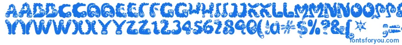 Wibbles1 Font – Blue Fonts on White Background