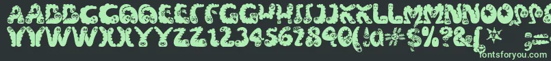 Wibbles1 Font – Green Fonts on Black Background