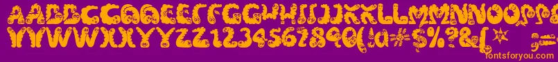 Wibbles1 Font – Orange Fonts on Purple Background