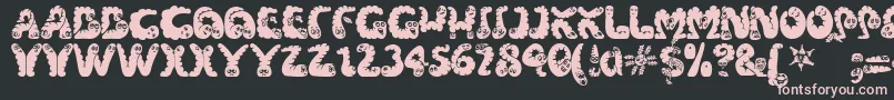 Wibbles1 Font – Pink Fonts on Black Background