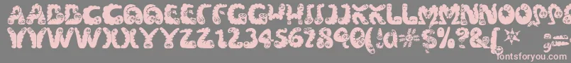 Wibbles1 Font – Pink Fonts on Gray Background