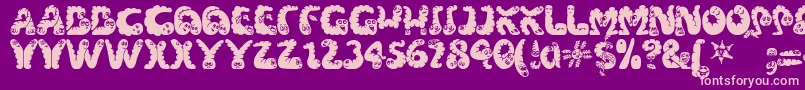 Wibbles1 Font – Pink Fonts on Purple Background