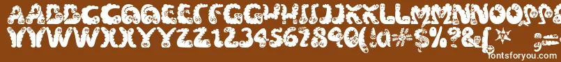 Wibbles1 Font – White Fonts on Brown Background