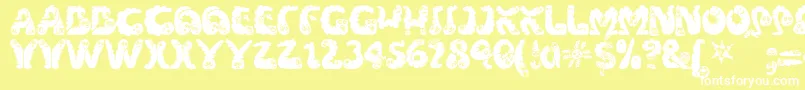 Wibbles1 Font – White Fonts on Yellow Background