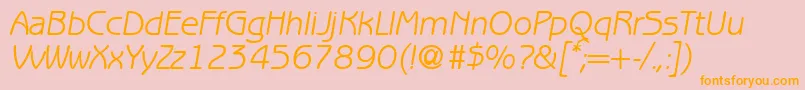 BenjaminsansRegularitalic Font – Orange Fonts on Pink Background