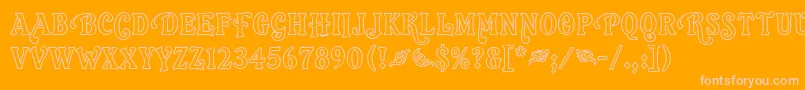 OrlandoLetPlain.1.0 Font – Pink Fonts on Orange Background