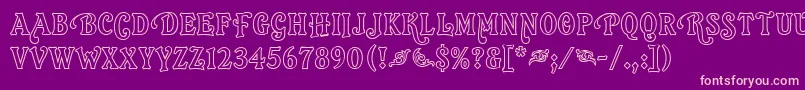 OrlandoLetPlain.1.0 Font – Pink Fonts on Purple Background