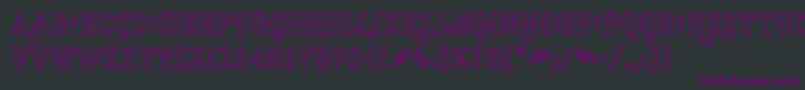 OrlandoLetPlain.1.0 Font – Purple Fonts on Black Background