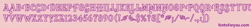 OrlandoLetPlain.1.0 Font – Purple Fonts on Pink Background