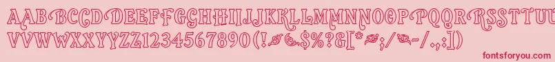 OrlandoLetPlain.1.0 Font – Red Fonts on Pink Background