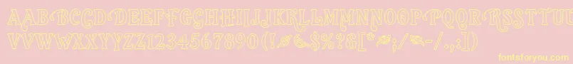 OrlandoLetPlain.1.0 Font – Yellow Fonts on Pink Background