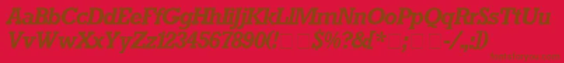 Police RockwellBolditalic – polices brunes sur fond rouge