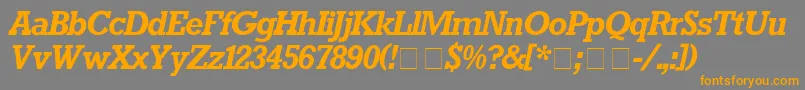 RockwellBolditalic Font – Orange Fonts on Gray Background