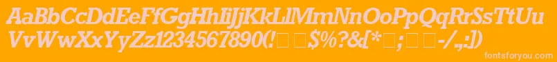 More about RockwellBolditalic Font RockwellBolditalic Font – Pink Fonts on Orange Background