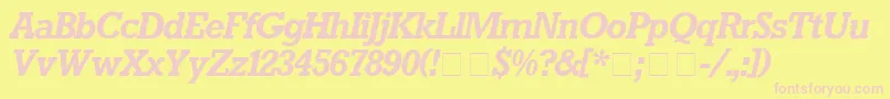 More about RockwellBolditalic Font RockwellBolditalic Font – Pink Fonts on Yellow Background