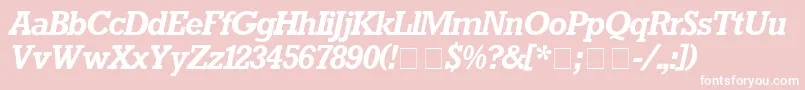 RockwellBolditalic Font – White Fonts on Pink Background