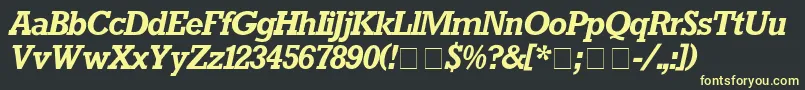 RockwellBolditalic Font – Yellow Fonts on Black Background