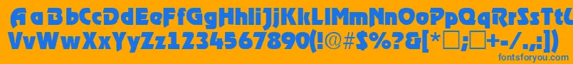 TenacesskRegular Font – Blue Fonts on Orange Background