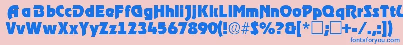 TenacesskRegular Font – Blue Fonts on Pink Background